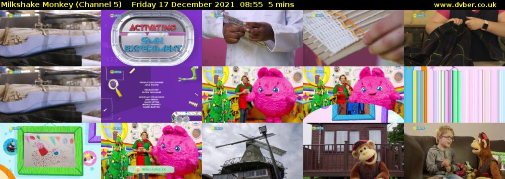 Milkshake Monkey (Channel 5) Friday 17 December 2021 08:55 - 09:00