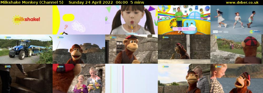Milkshake Monkey (Channel 5) Sunday 24 April 2022 06:00 - 06:05
