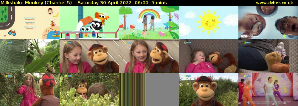 Milkshake Monkey (Channel 5) Saturday 30 April 2022 06:00 - 06:05