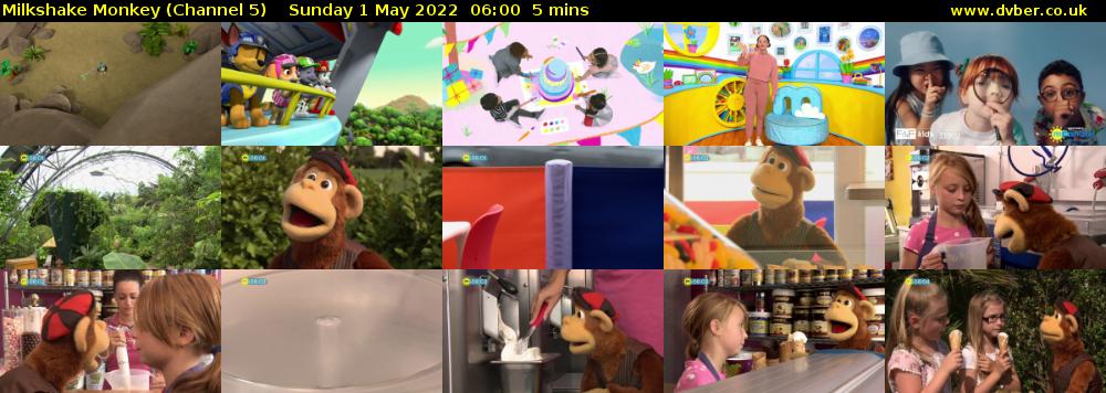 Milkshake Monkey (Channel 5) Sunday 1 May 2022 06:00 - 06:05