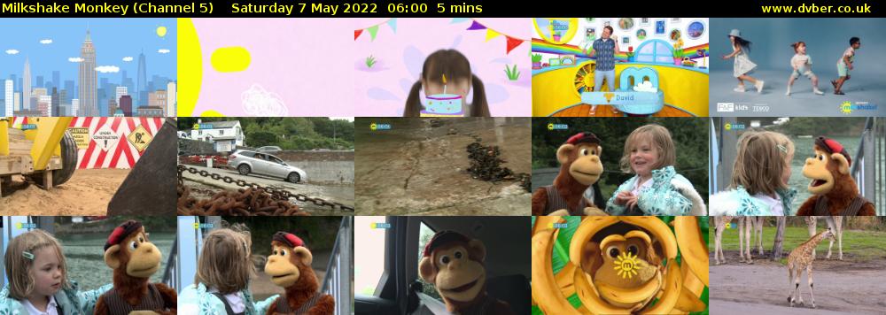 Milkshake Monkey (Channel 5) Saturday 7 May 2022 06:00 - 06:05