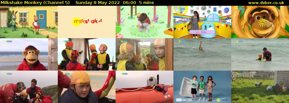 Milkshake Monkey (Channel 5) Sunday 8 May 2022 06:00 - 06:05