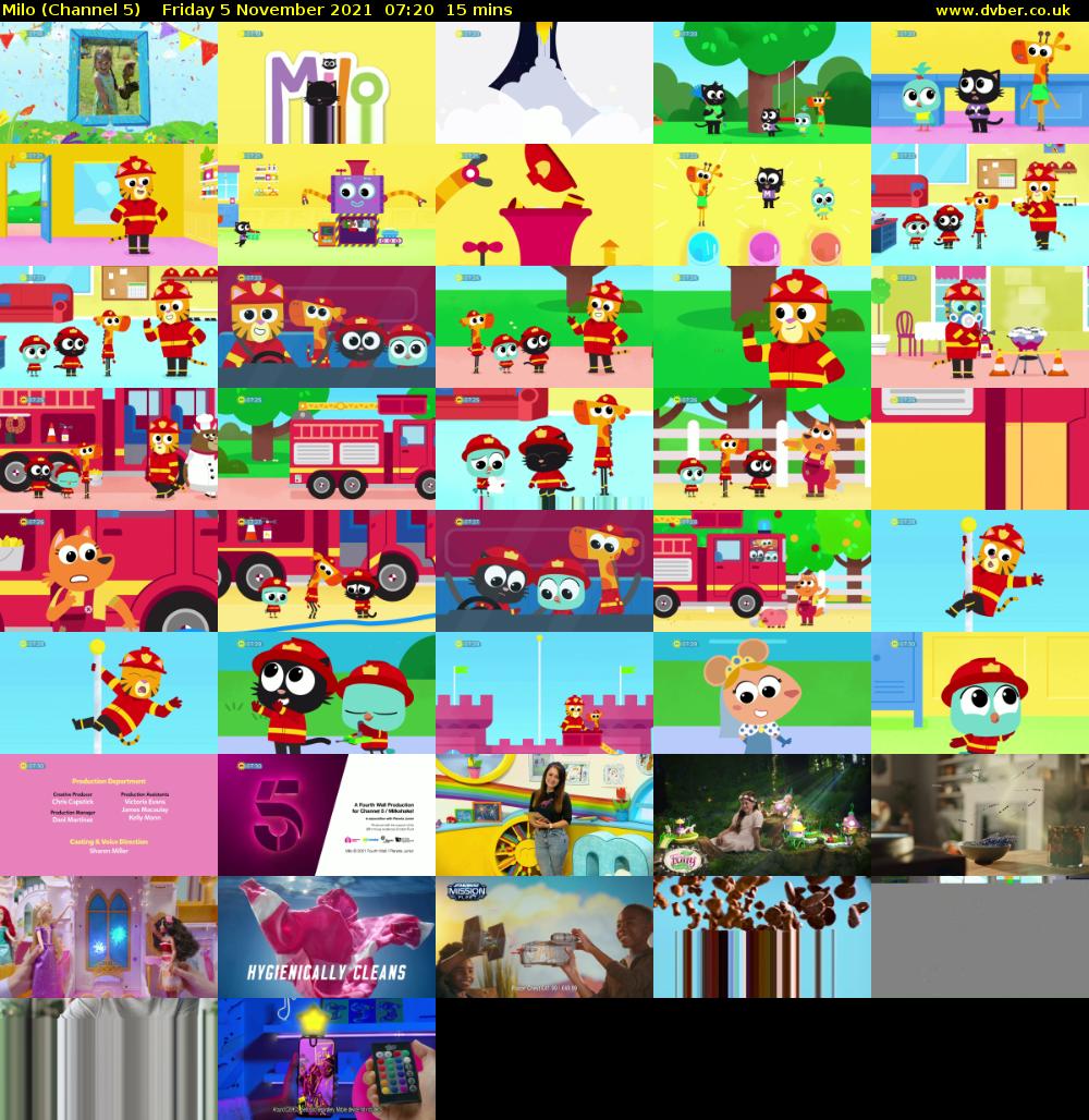 Milo (Channel 5) Friday 5 November 2021 07:20 - 07:35