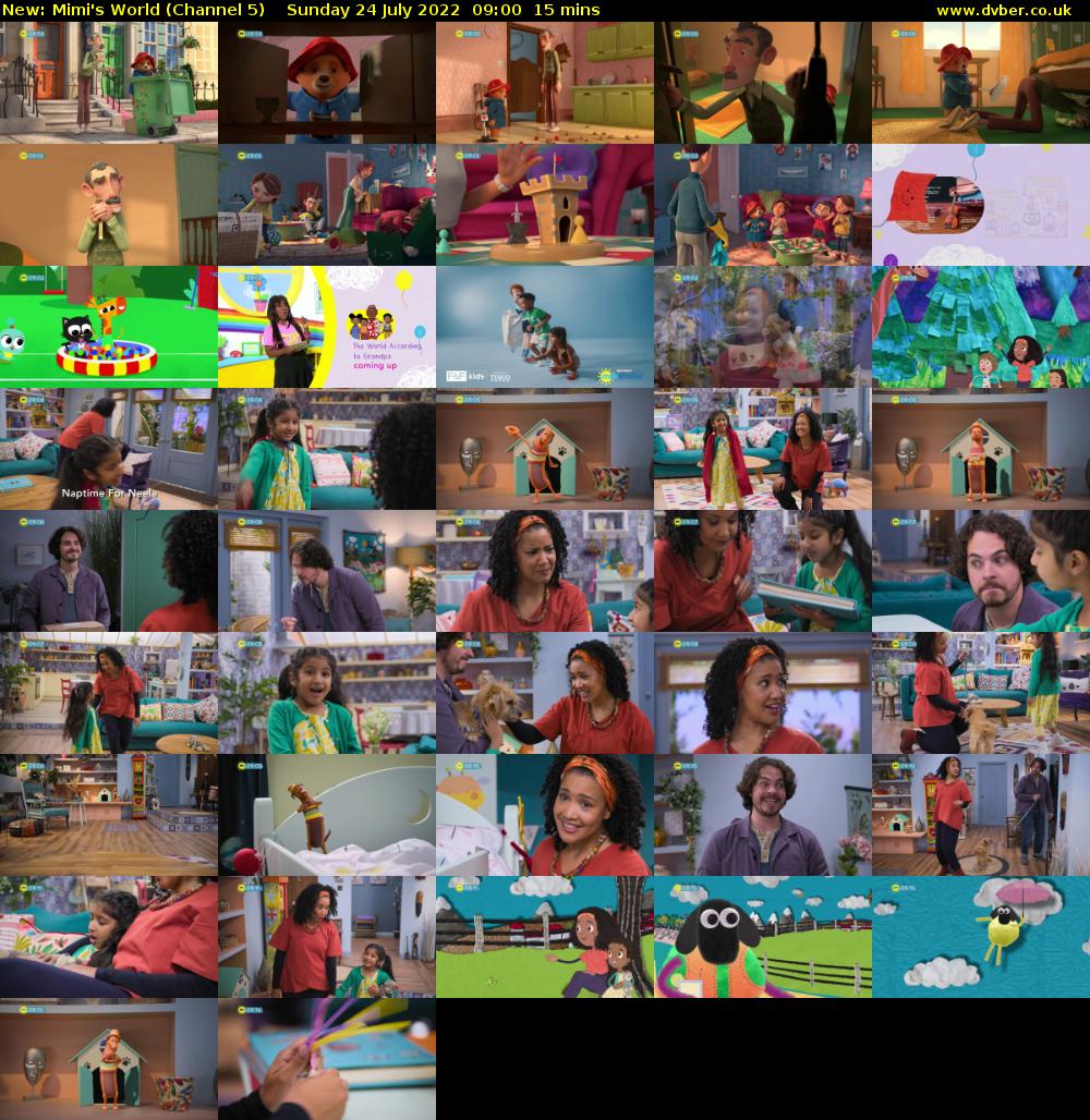 Mimi's World (Channel 5) Sunday 24 July 2022 09:00 - 09:15