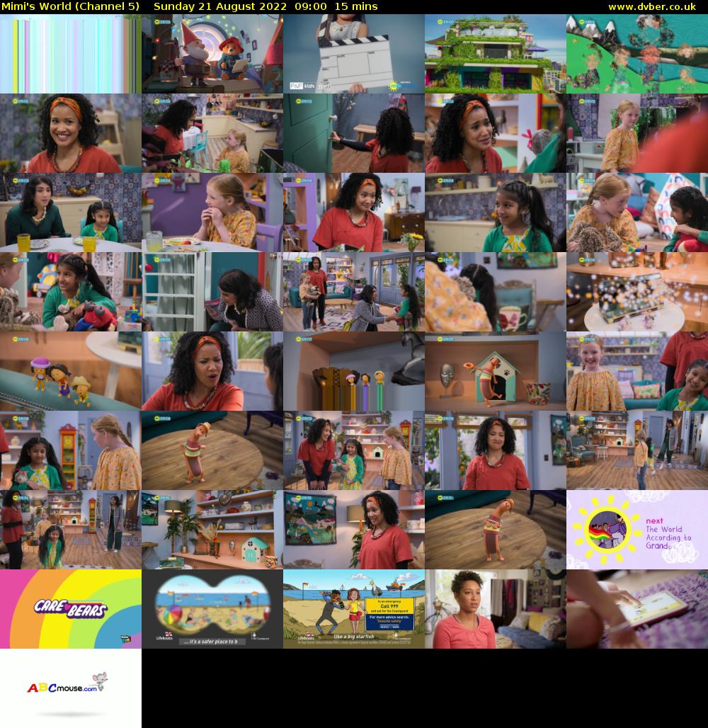 Mimi's World (Channel 5) Sunday 21 August 2022 09:00 - 09:15