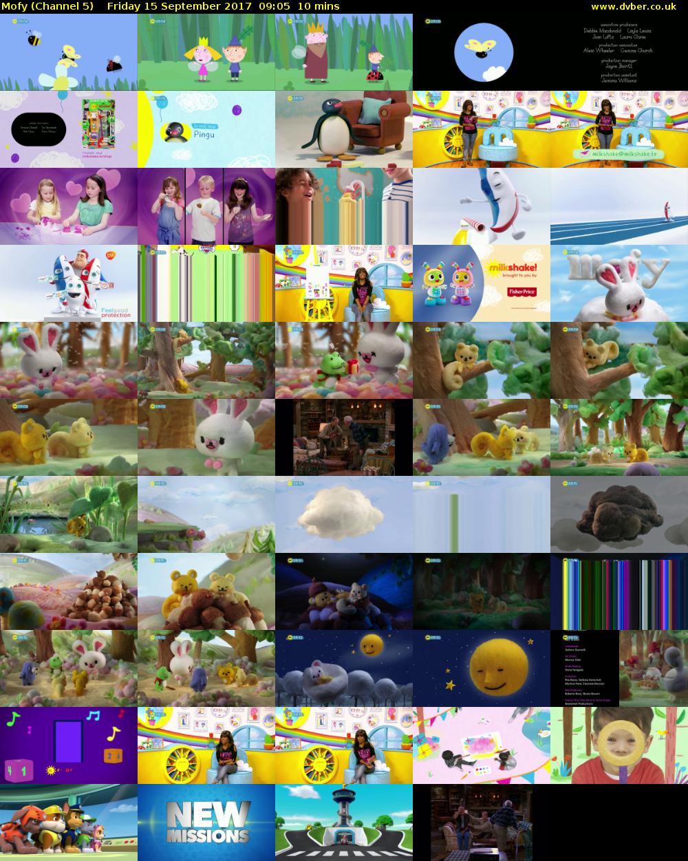 Mofy (Channel 5) Friday 15 September 2017 09:05 - 09:15