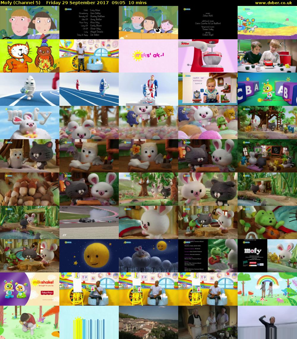 Mofy (Channel 5) Friday 29 September 2017 09:05 - 09:15