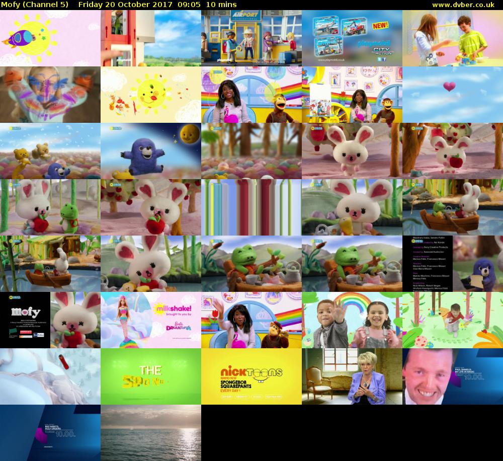 Mofy (Channel 5) Friday 20 October 2017 09:05 - 09:15