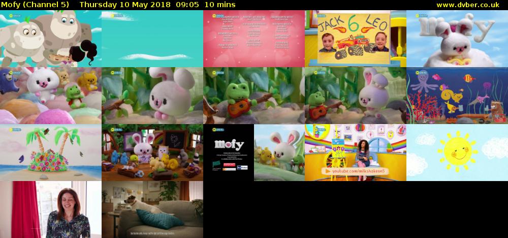 Mofy (Channel 5) Thursday 10 May 2018 09:05 - 09:15