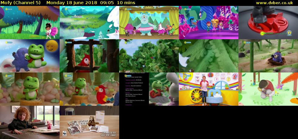 Mofy (Channel 5) Monday 18 June 2018 09:05 - 09:15