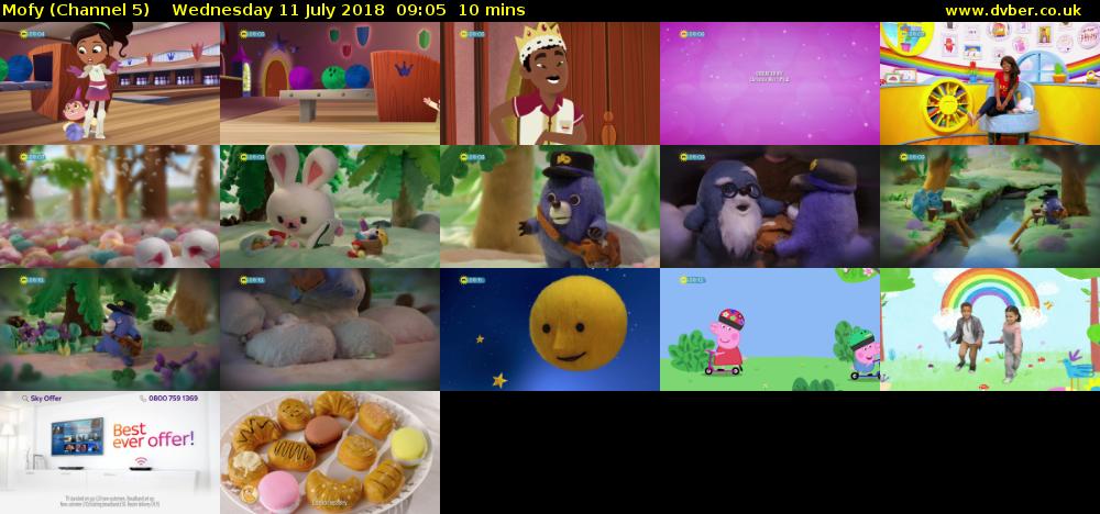 Mofy (Channel 5) Wednesday 11 July 2018 09:05 - 09:15