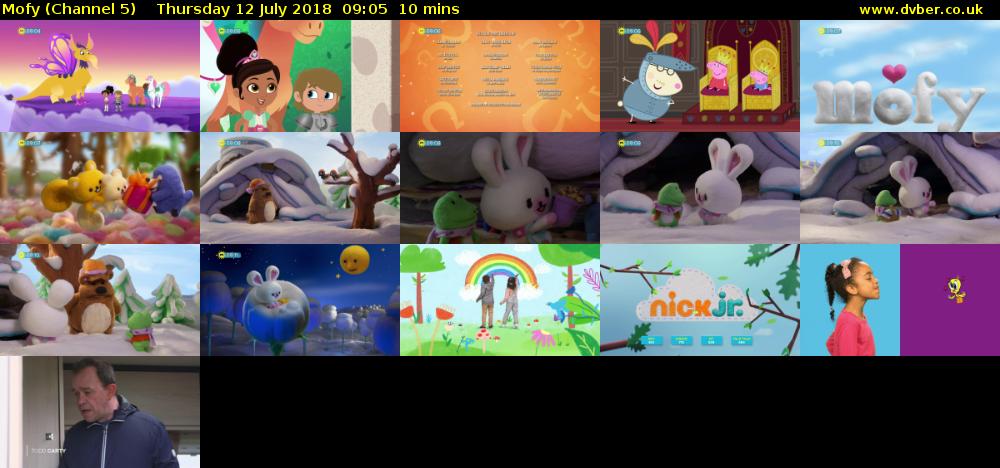 Mofy (Channel 5) Thursday 12 July 2018 09:05 - 09:15