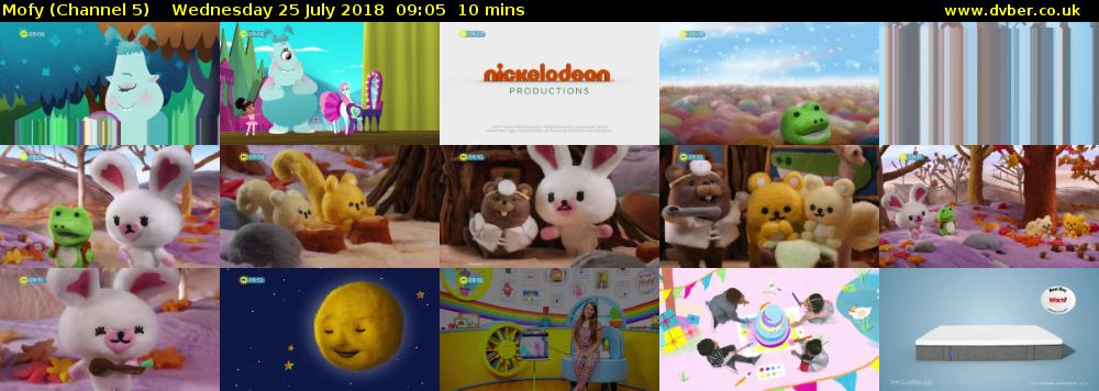 Mofy (Channel 5) Wednesday 25 July 2018 09:05 - 09:15