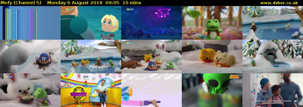 Mofy (Channel 5) Monday 6 August 2018 09:05 - 09:15