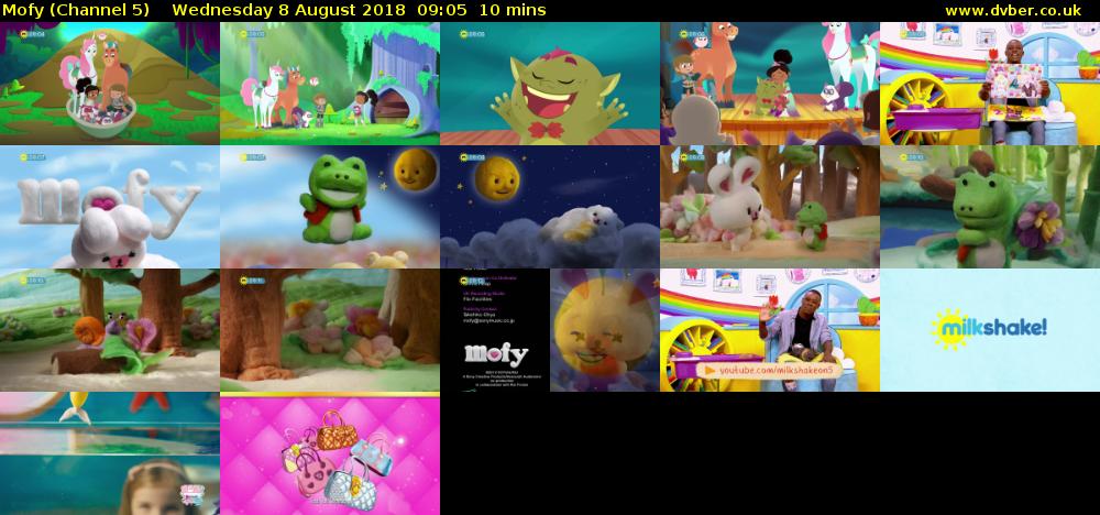 Mofy (Channel 5) Wednesday 8 August 2018 09:05 - 09:15
