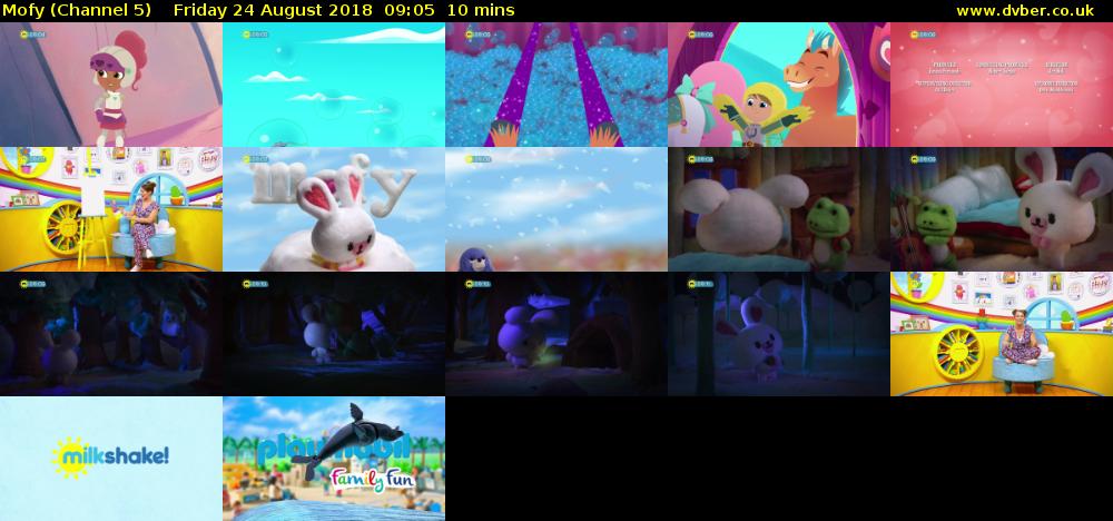 Mofy (Channel 5) Friday 24 August 2018 09:05 - 09:15