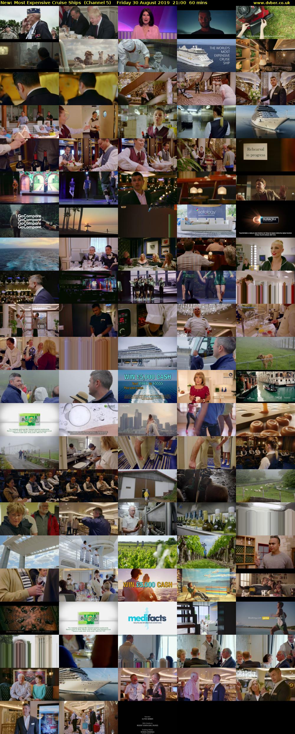 Most Expensive Cruise Ships (Channel 5) Friday 30 August 2019 21:00 - 22:00