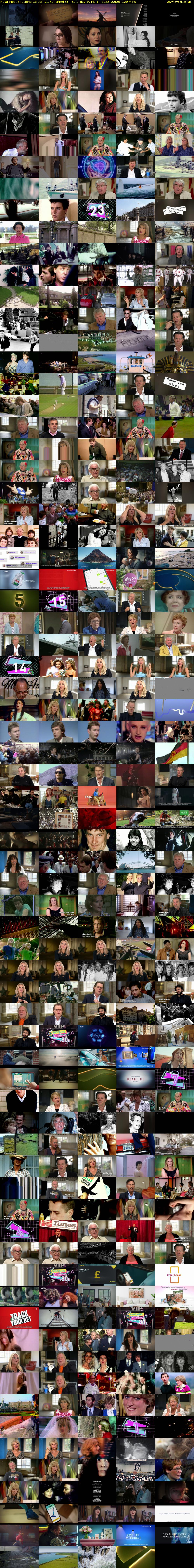 Most Shocking Celebrity... (Channel 5) Saturday 19 March 2022 22:25 - 00:25