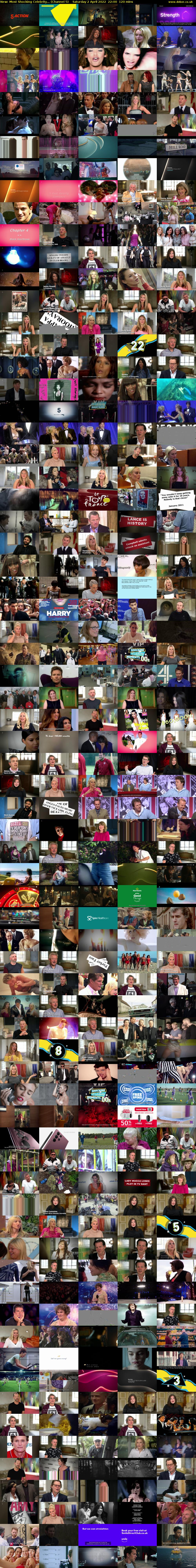Most Shocking Celebrity... (Channel 5) Saturday 2 April 2022 22:00 - 00:00