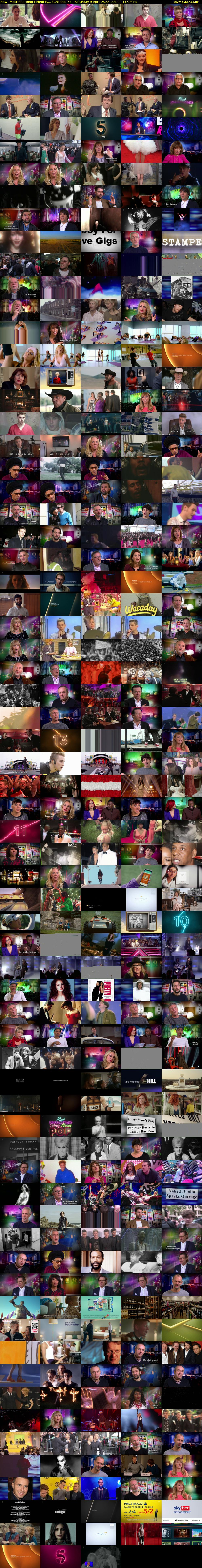 Most Shocking Celebrity... (Channel 5) Saturday 9 April 2022 22:00 - 23:55