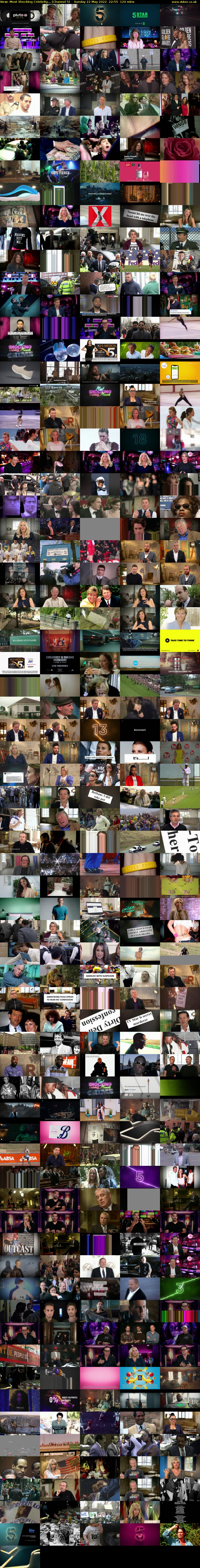 Most Shocking Celebrity... (Channel 5) Sunday 22 May 2022 22:55 - 00:55