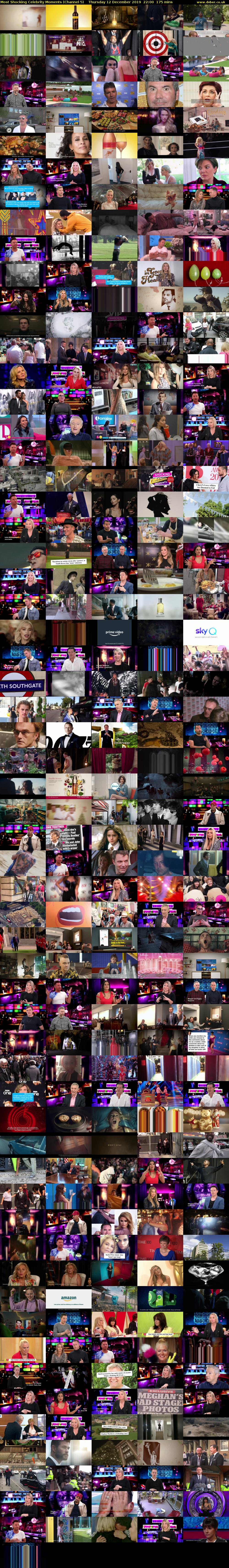 Most Shocking Celebrity Moments (Channel 5) Thursday 12 December 2019 22:00 - 00:55