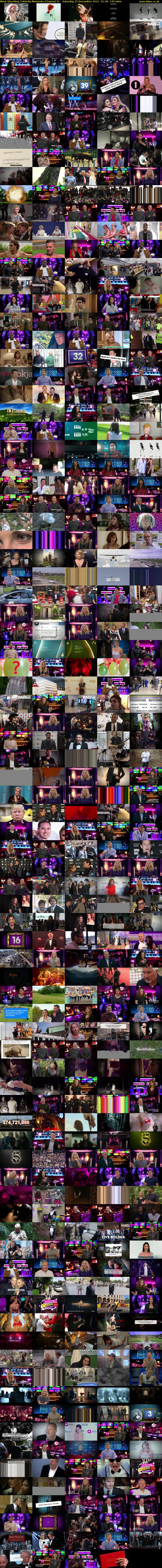 Most Shocking Celebrity Moments (Channel 5) Saturday 25 December 2021 01:30 - 03:55