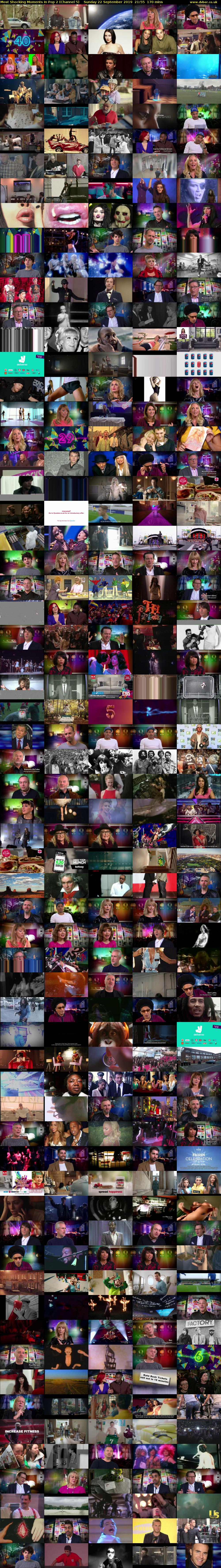 Most Shocking Moments In Pop 2 (Channel 5) Sunday 22 September 2019 21:55 - 00:45