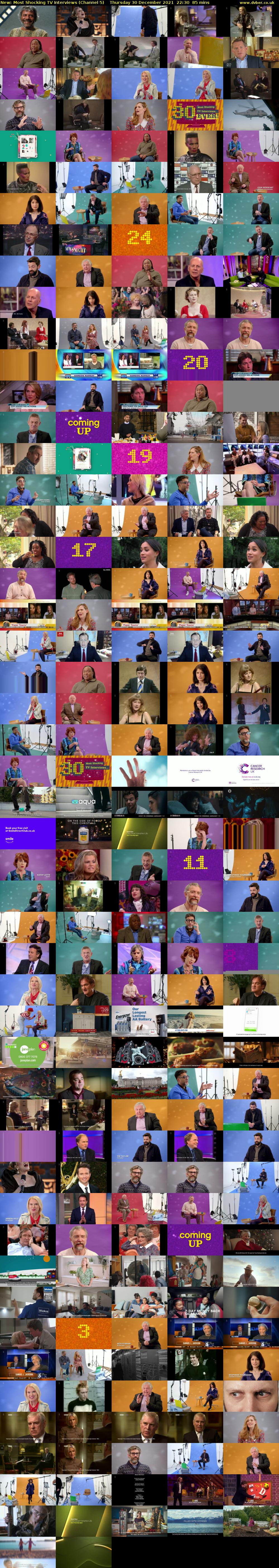 Most Shocking TV Interviews (Channel 5) Thursday 30 December 2021 22:30 - 23:55