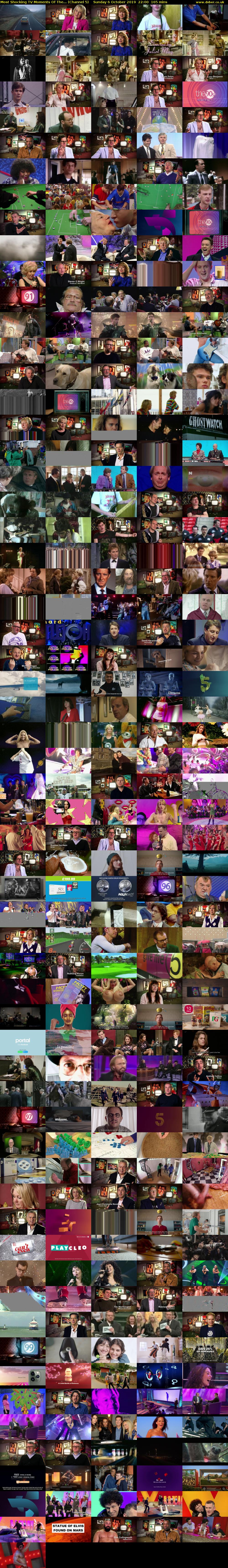 Most Shocking TV Moments Of The... (Channel 5) Sunday 6 October 2019 22:00 - 00:45