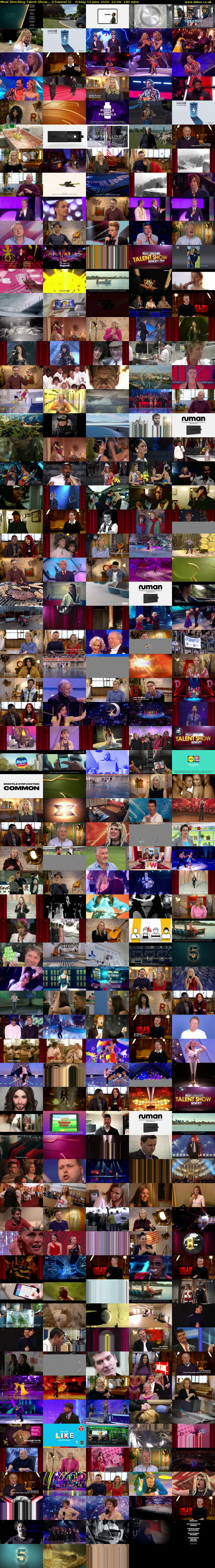 Most Shocking Talent Show... (Channel 5) Friday 19 June 2020 22:00 - 01:00