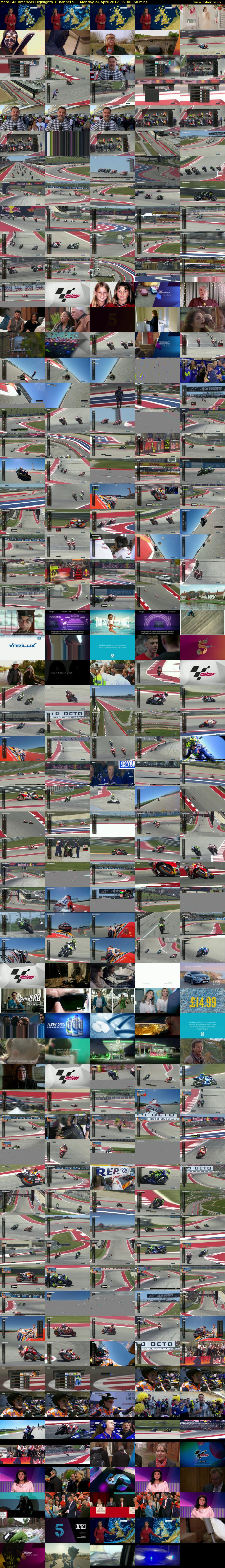 Moto GP: Americas Highlights  (Channel 5) Monday 24 April 2017 19:00 - 20:00