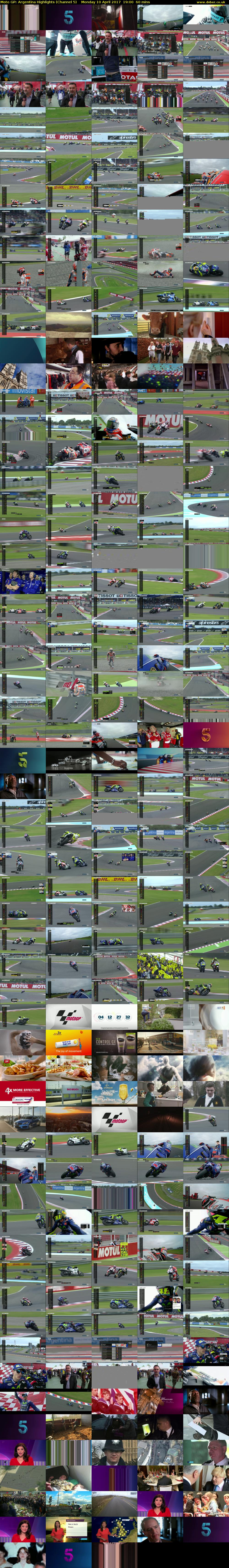 Moto GP: Argentina Highlights (Channel 5) Monday 10 April 2017 19:00 - 20:00