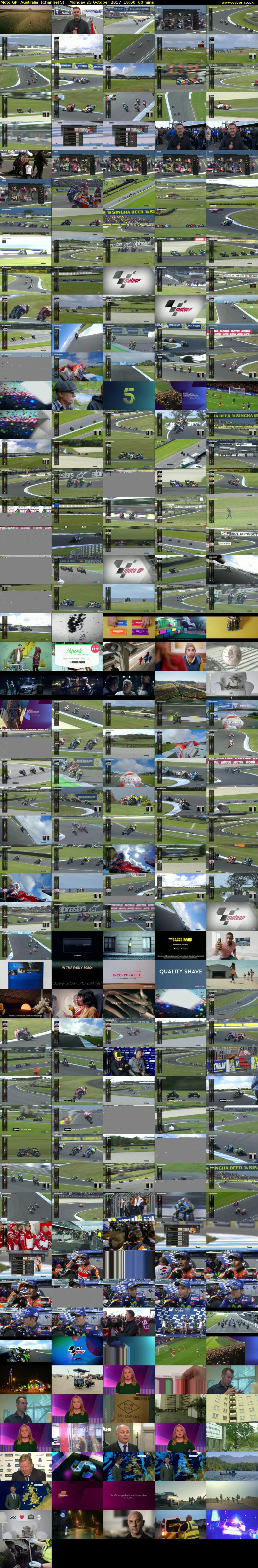 Moto GP: Australia  (Channel 5) Monday 23 October 2017 19:00 - 20:00