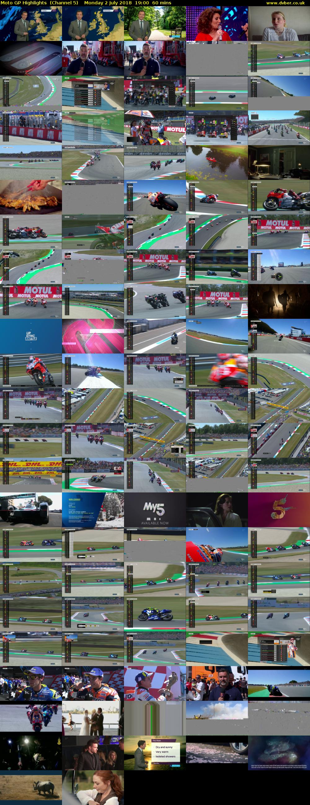 Moto GP Highlights  (Channel 5) Monday 2 July 2018 19:00 - 20:00