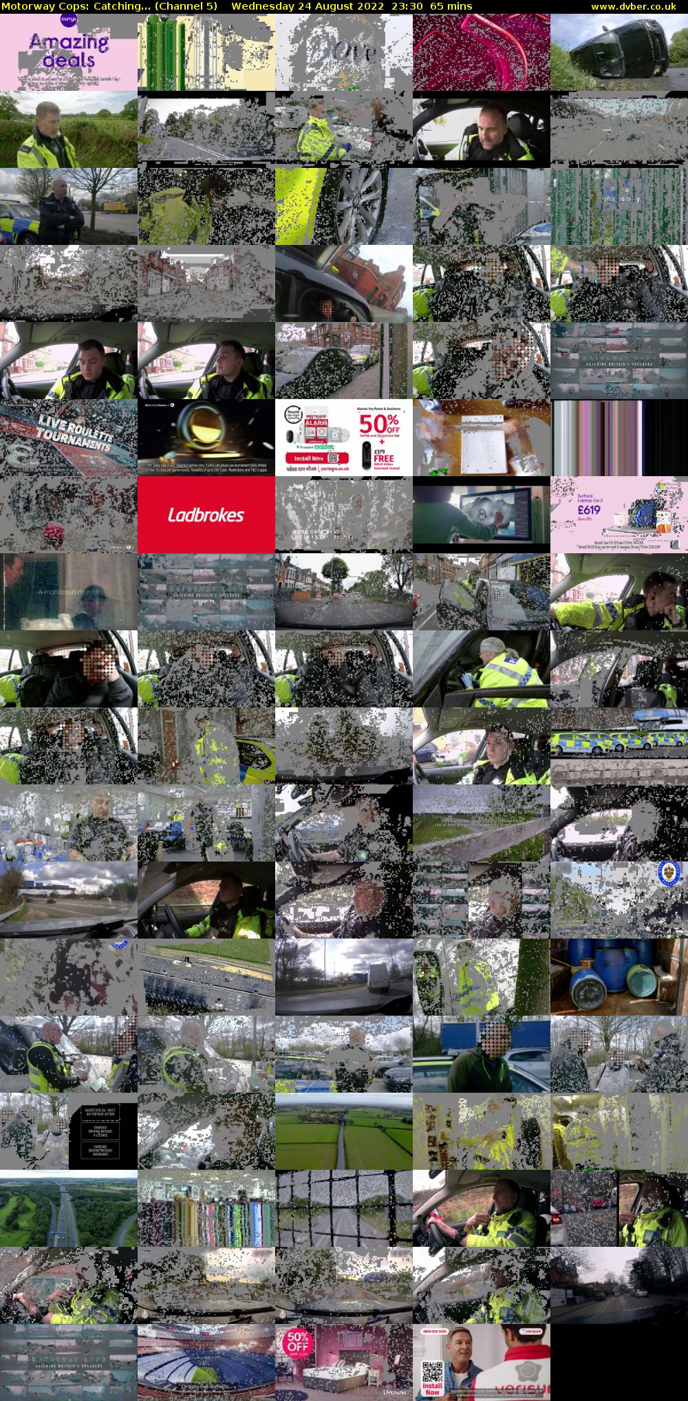 Motorway Cops: Catching... (Channel 5) Wednesday 24 August 2022 23:30 - 00:35