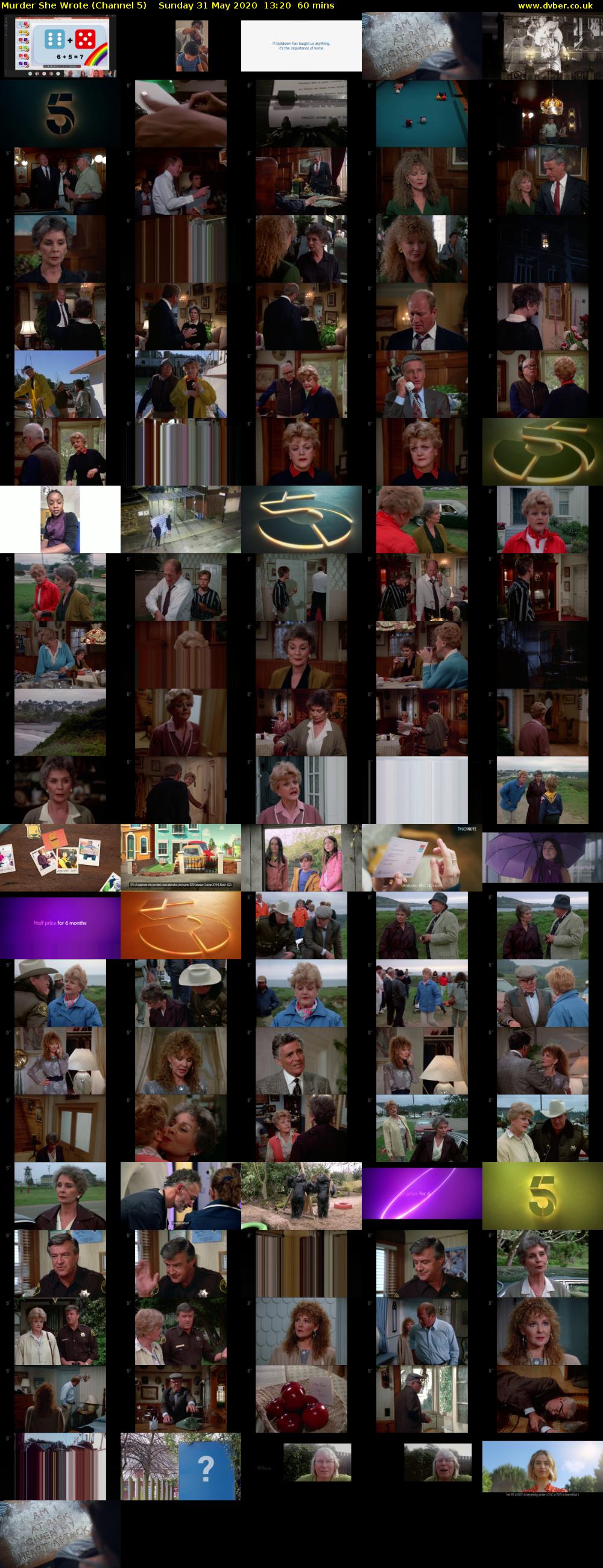 Murder She Wrote (Channel 5) Sunday 31 May 2020 13:20 - 14:20