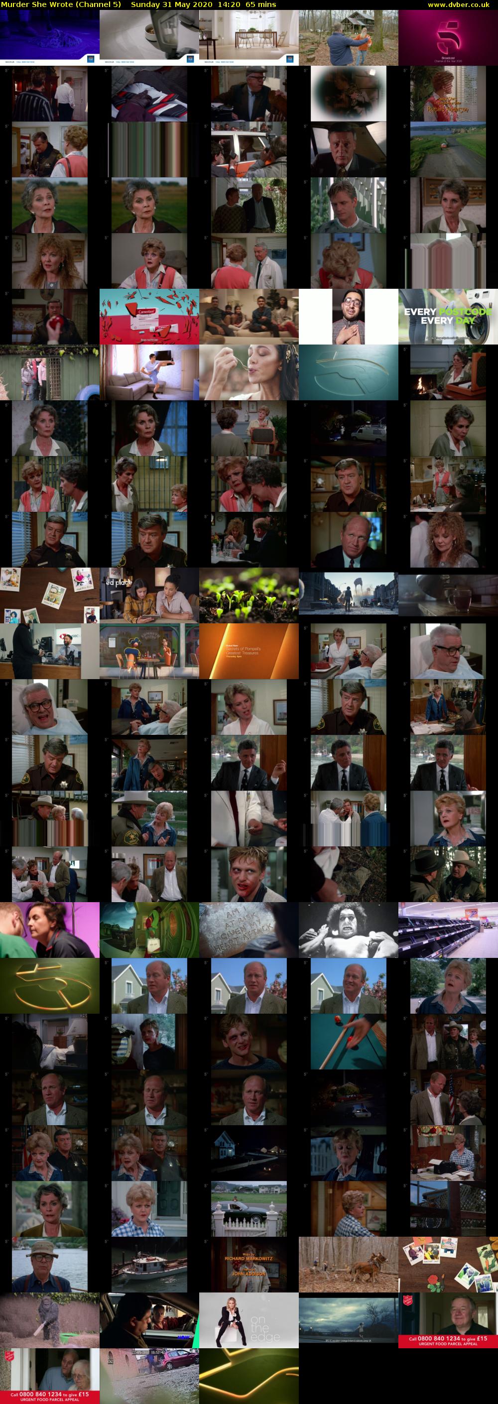 Murder She Wrote (Channel 5) Sunday 31 May 2020 14:20 - 15:25