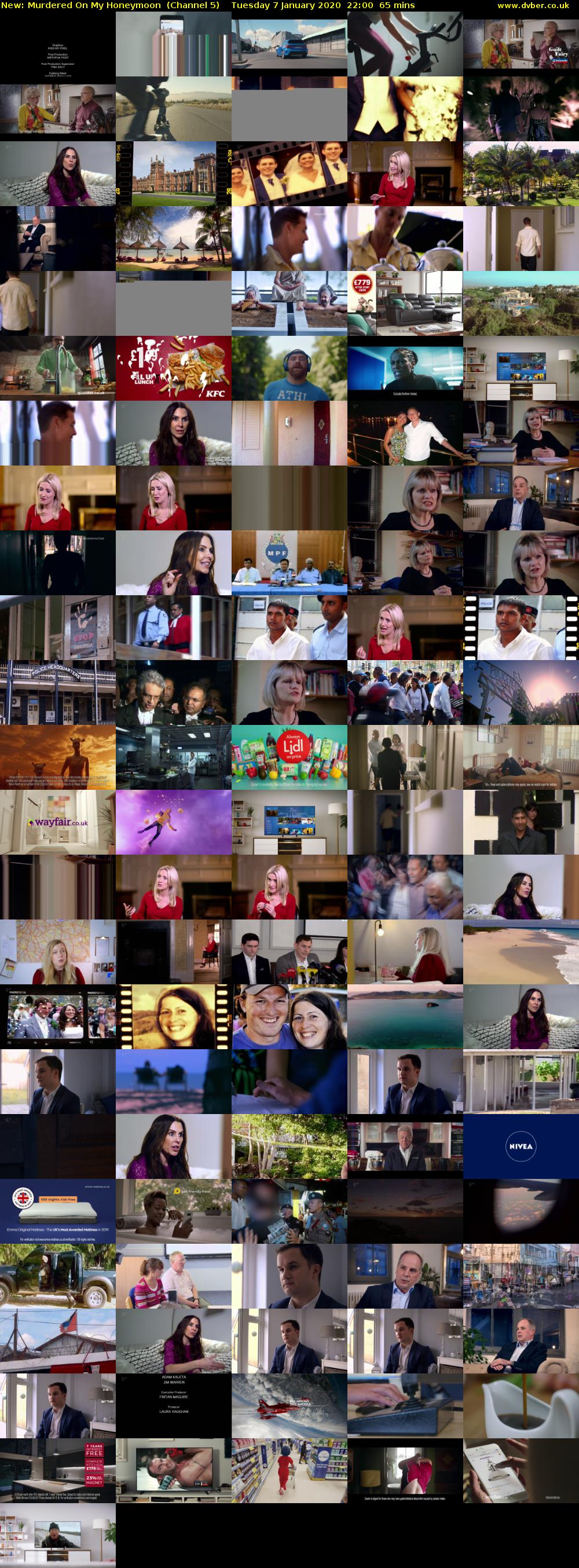 Murdered On My Honeymoon (Channel 5) Tuesday 7 January 2020 22:00 - 23:05