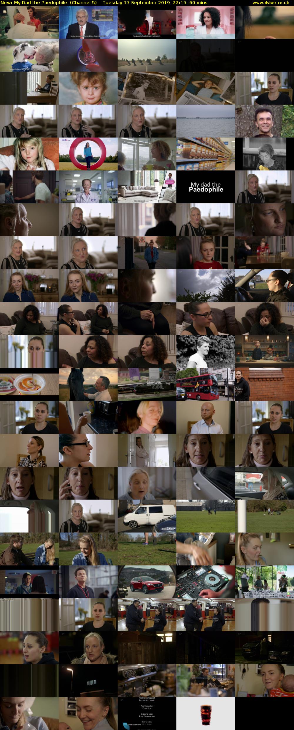 My Dad the Paedophile (Channel 5) Tuesday 17 September 2019 22:15 - 23:15