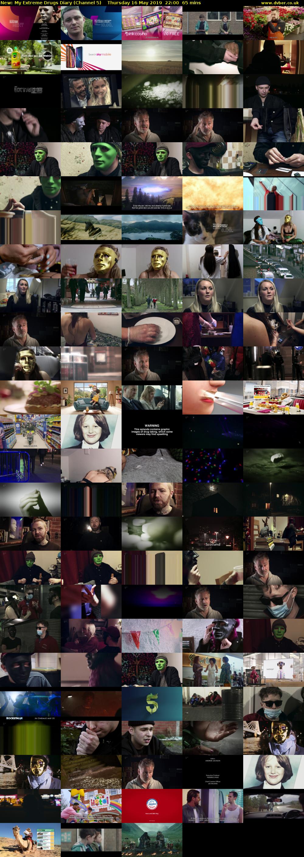 My Extreme Drugs Diary (Channel 5) Thursday 16 May 2019 22:00 - 23:05