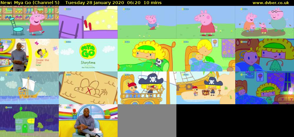 Mya Go (Channel 5) Tuesday 28 January 2020 06:20 - 06:30