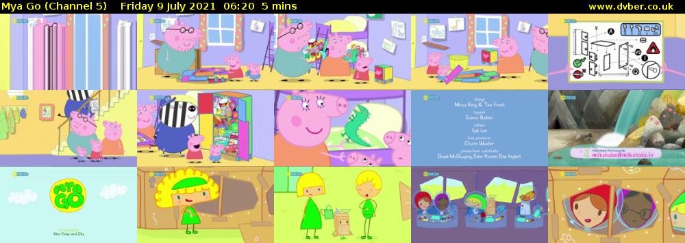 Mya Go (Channel 5) Friday 9 July 2021 06:20 - 06:25