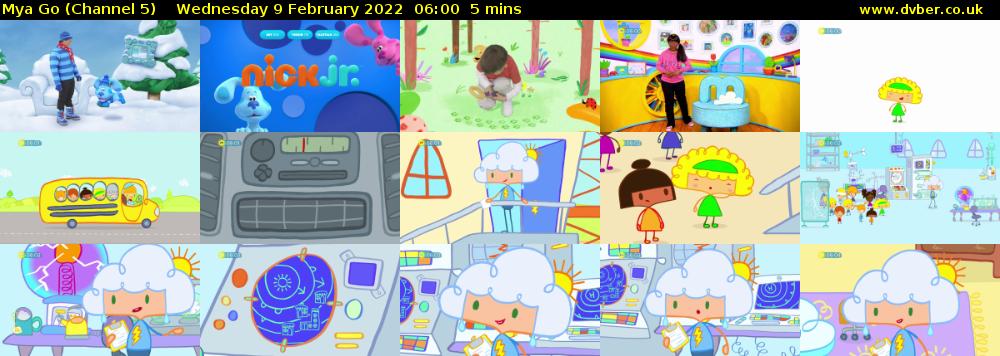 Mya Go (Channel 5) Wednesday 9 February 2022 06:00 - 06:05
