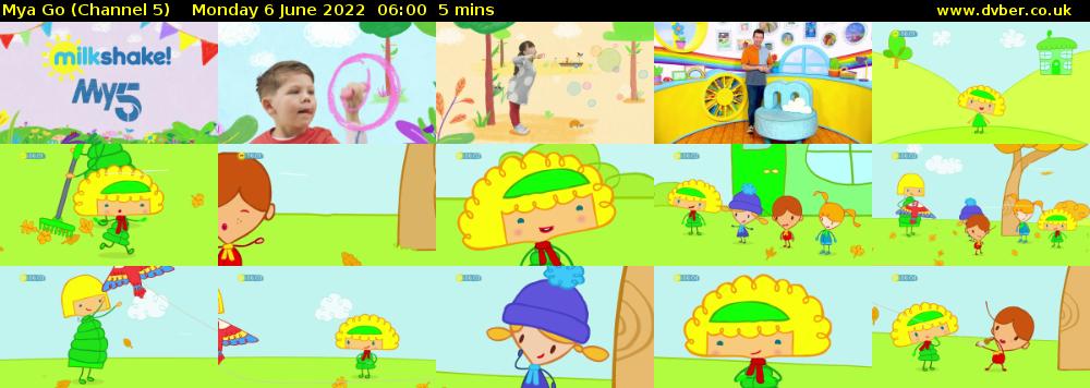 Mya Go (Channel 5) Monday 6 June 2022 06:00 - 06:05