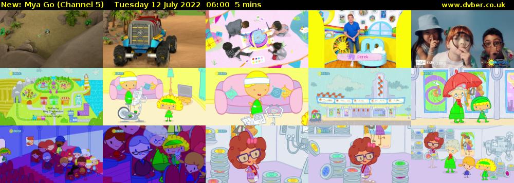 Mya Go (Channel 5) Tuesday 12 July 2022 06:00 - 06:05