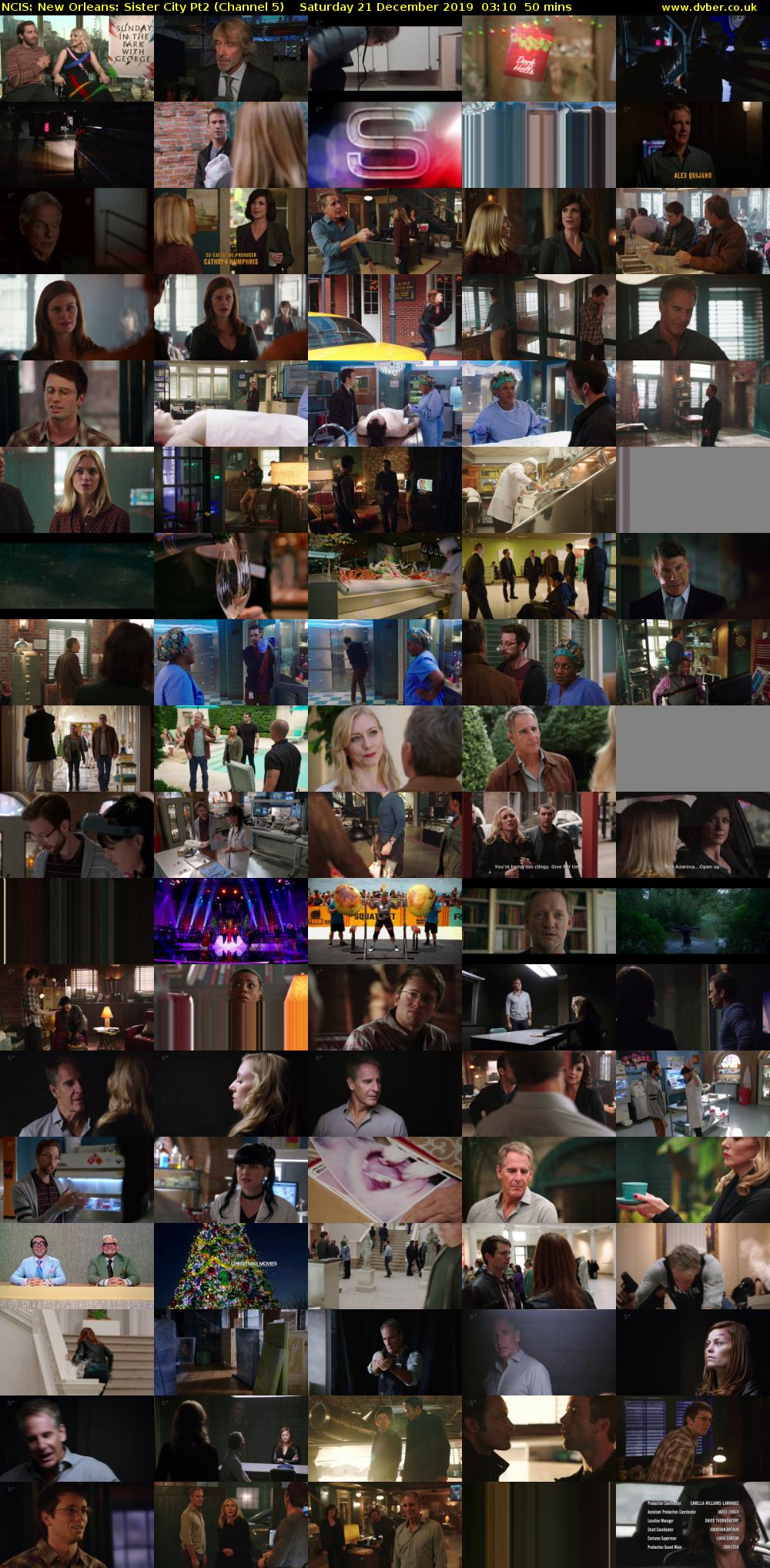 NCIS: New Orleans: Sister City Pt2 (Channel 5) Saturday 21 December 2019 03:10 - 04:00