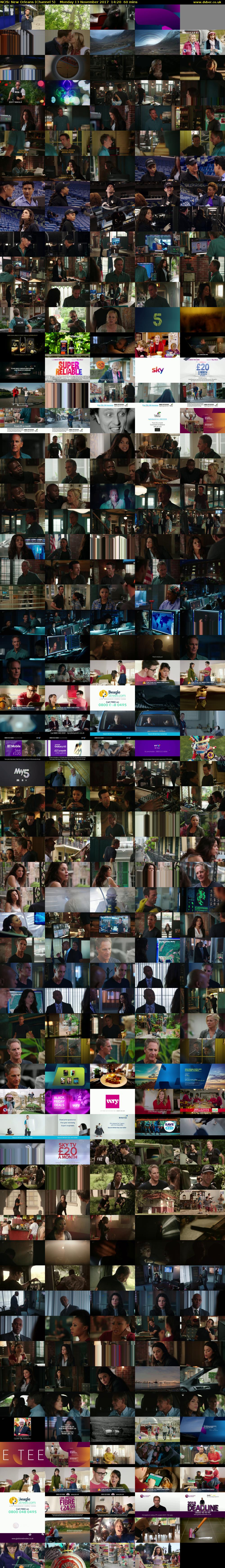 NCIS: New Orleans (Channel 5) Monday 13 November 2017 14:20 - 15:20