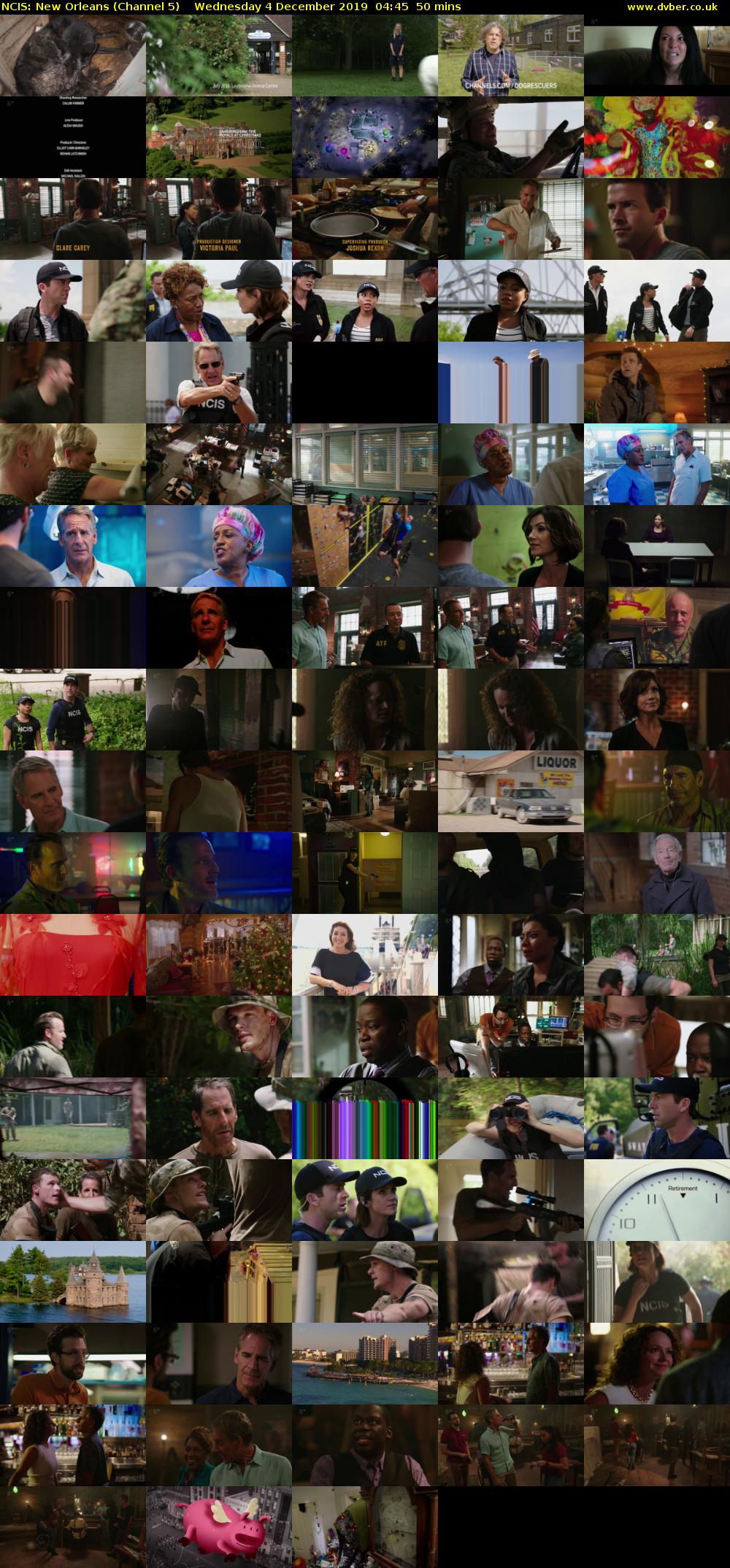 NCIS: New Orleans (Channel 5) Wednesday 4 December 2019 04:45 - 05:35