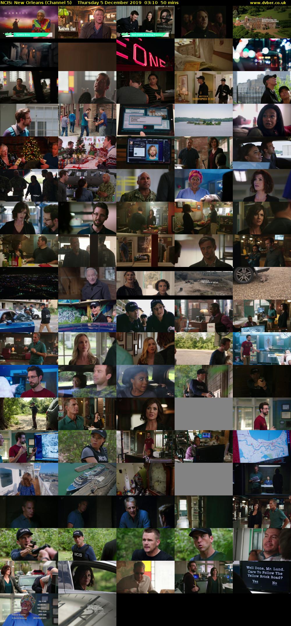 NCIS: New Orleans (Channel 5) Thursday 5 December 2019 03:10 - 04:00